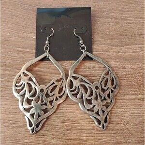 Womens bronze dangle earrings